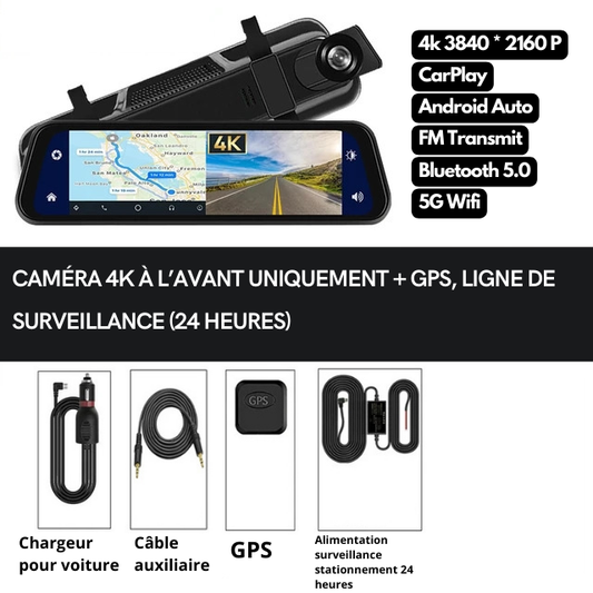 Rétroviseur avec Caméra 4k